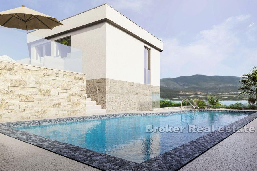 Villa en construction, vue mer