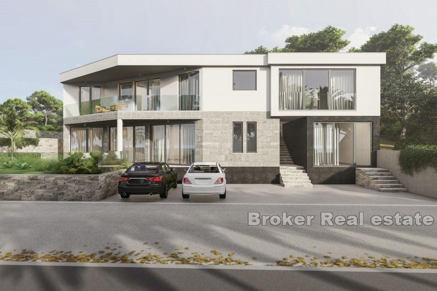 Villa en construction, vue mer