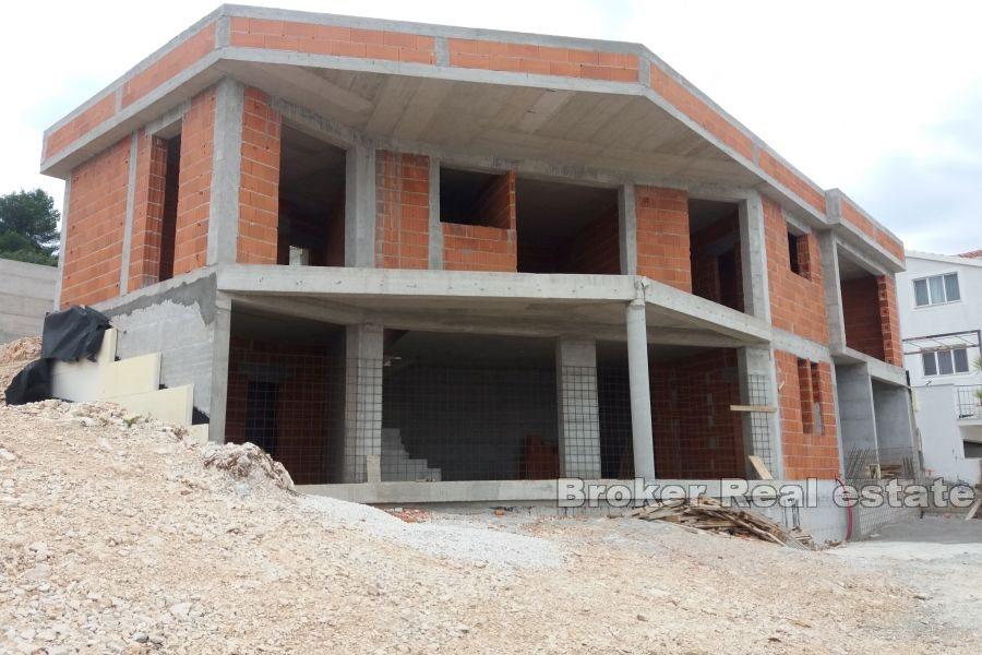 Villa en construction, vue mer