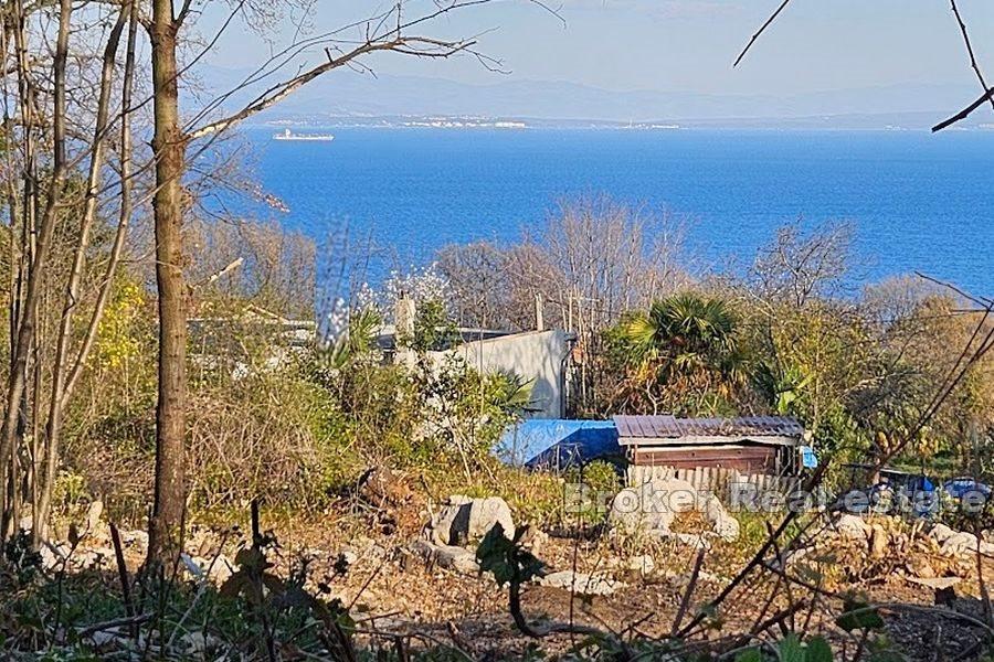 Lovran, terreno edificabile con vista mare