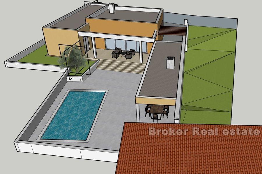 Novoizgrađena prizemnica s bazenom