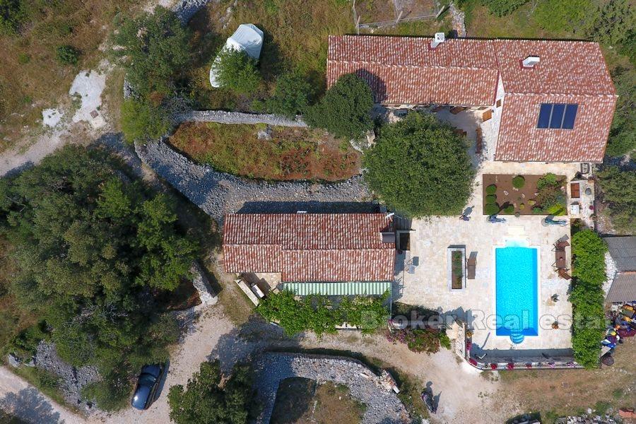 Renovated stone houses with swimming pool
