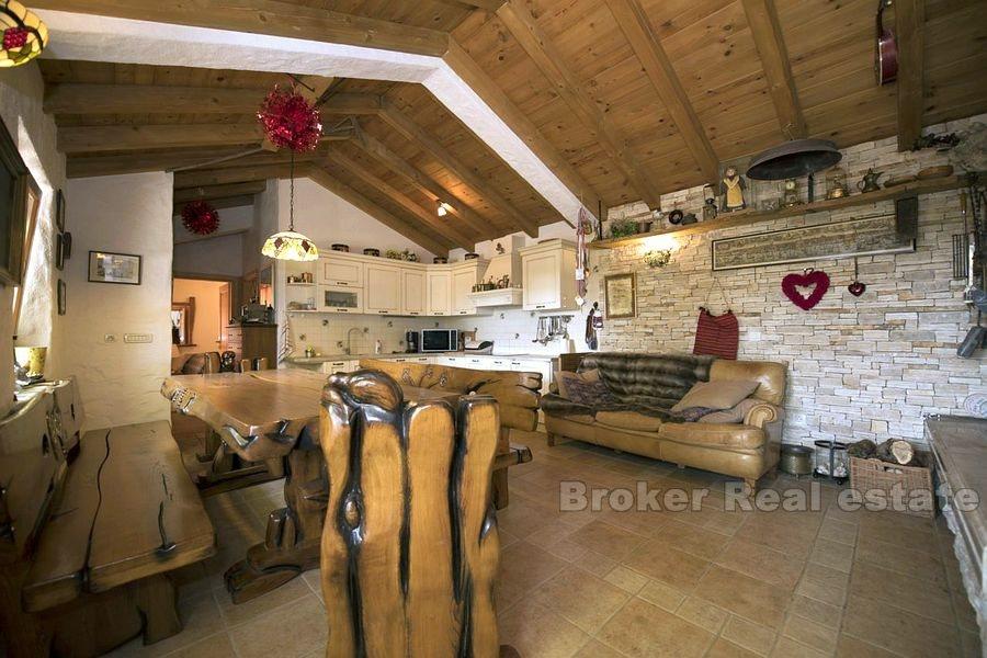 Renovated stone houses with swimming pool