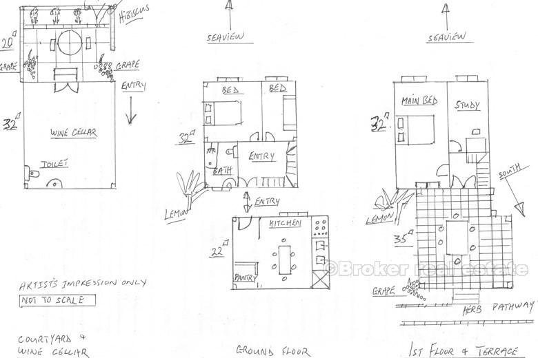 Helt återställd stenhus