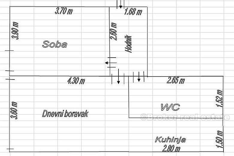 Apartament z jedną sypialnią na 4. piętrze