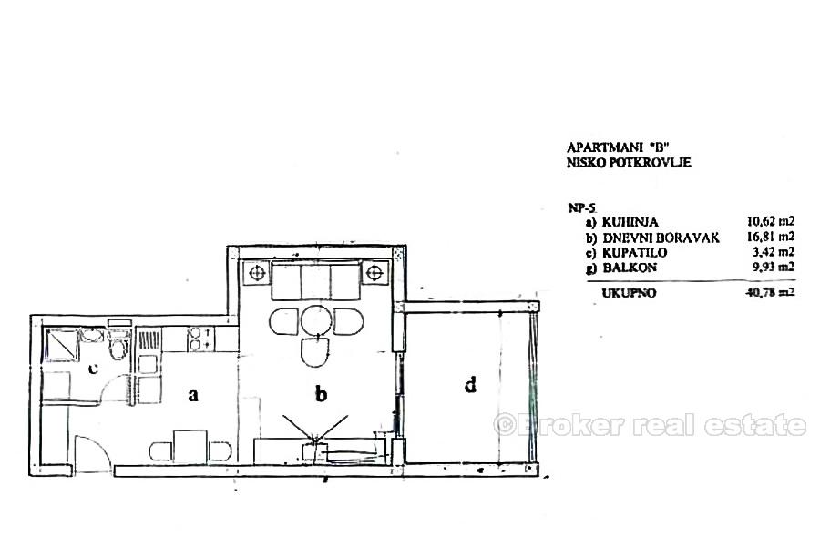 Appartement dans un village calme, à vendre