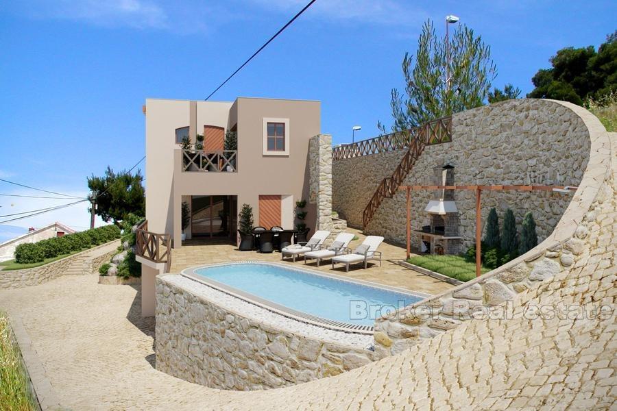 Строительный участок с проектом для виллы, для продажи