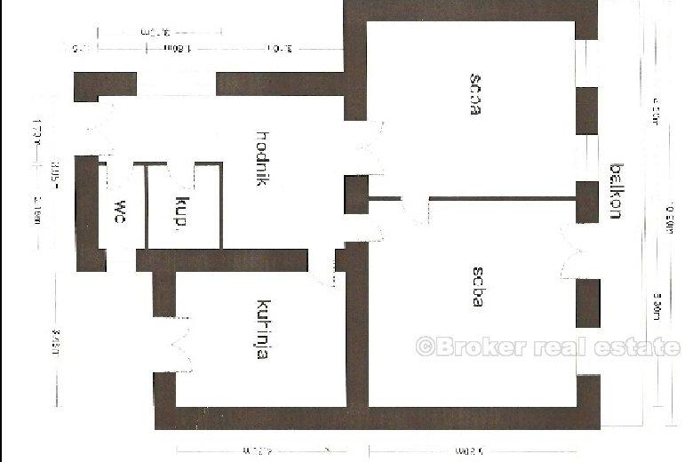 Komfortable Wohnung mit zwei Schlafzimmern zum Verkauf