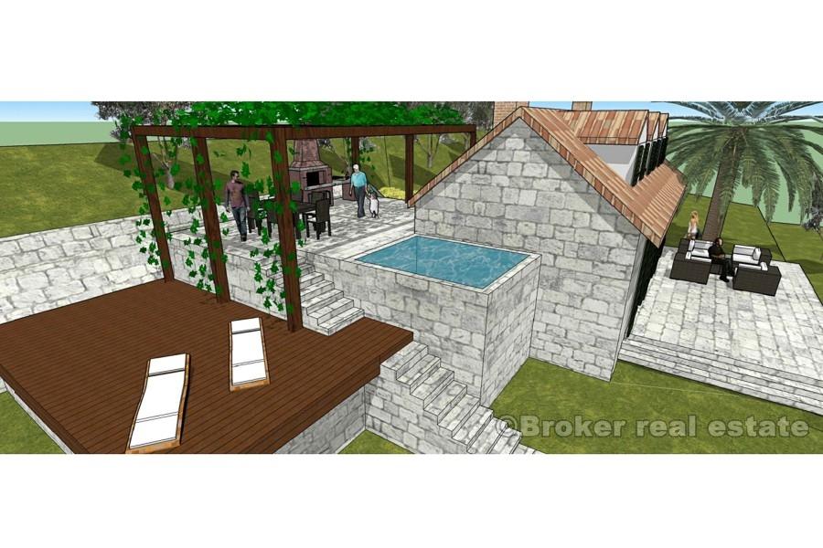 Wolnostojący dom z kamienia na obrzeżach, na sprzedaż