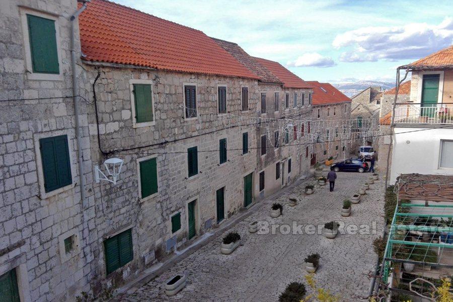 Authentic stone house in a row