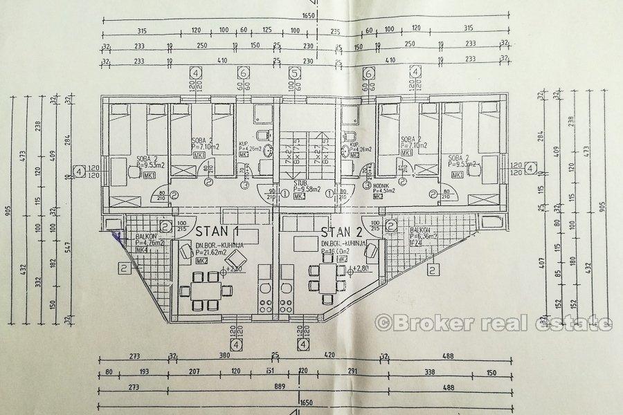 Nybyggda lägenheter, till salu