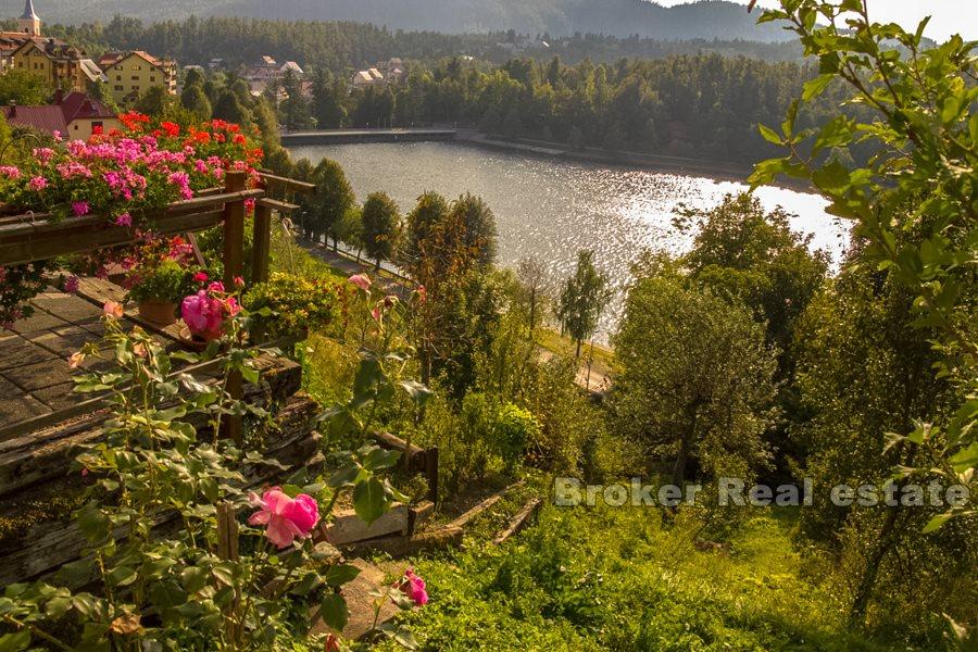 House in a row, with lake view