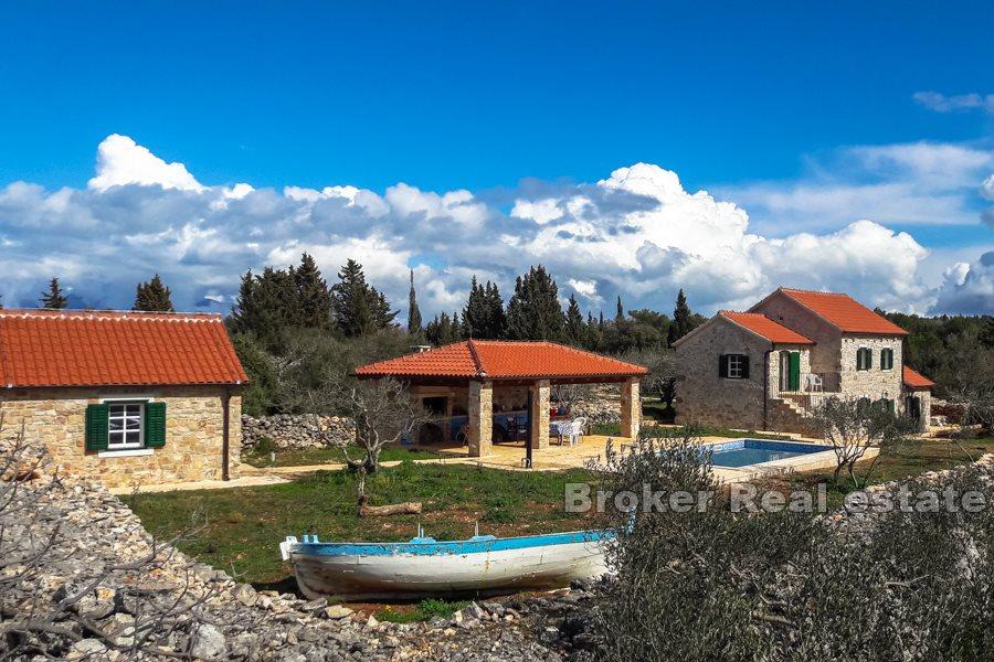 Renovated stone houses on the island of Hvar