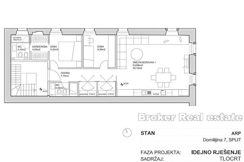 En unik fastighet på 83 m2, Split centrum