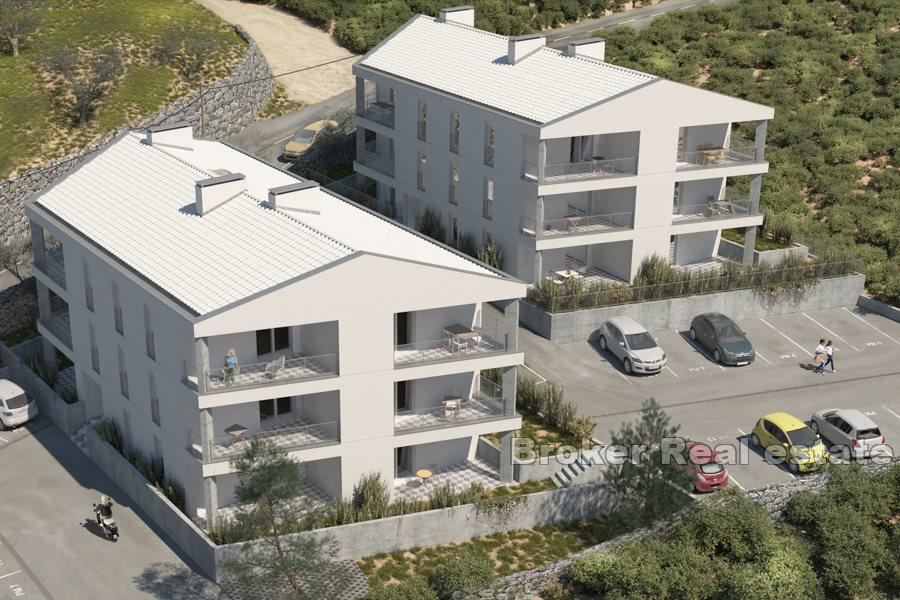 To-roms leiligheter i en ny bygning, Split-området