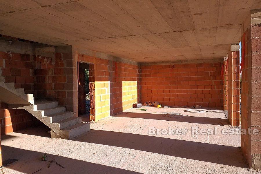 Villa with pool under construction