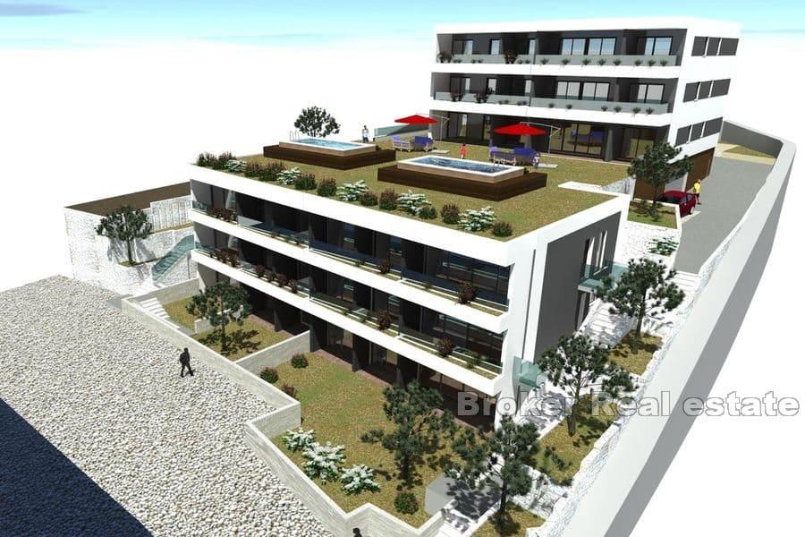 Nowo wybudowane apartamenty w pierwszym rzędzie do morza