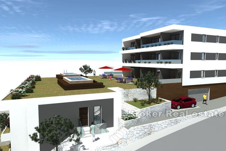 Nowo wybudowane apartamenty w pierwszym rzędzie do morza