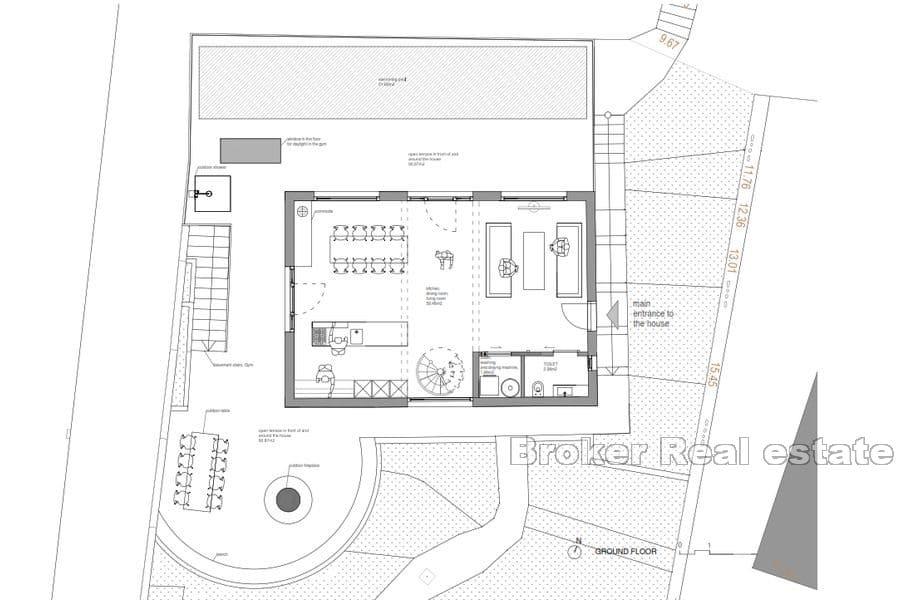 Luksusvilla første rad til sjøen