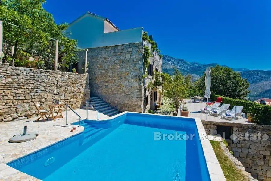 Stone house with pool
