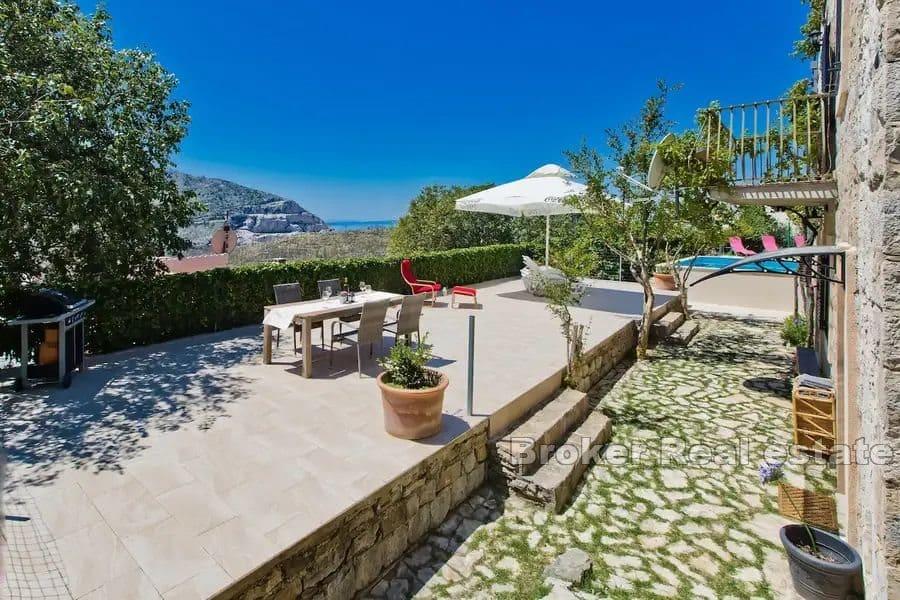 Stone house with pool