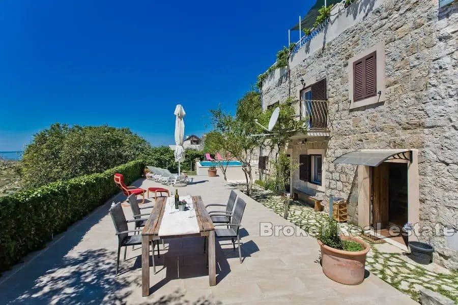 Stone house with pool