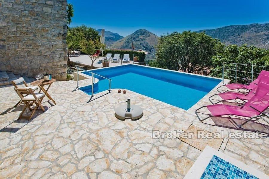 Stone house with pool