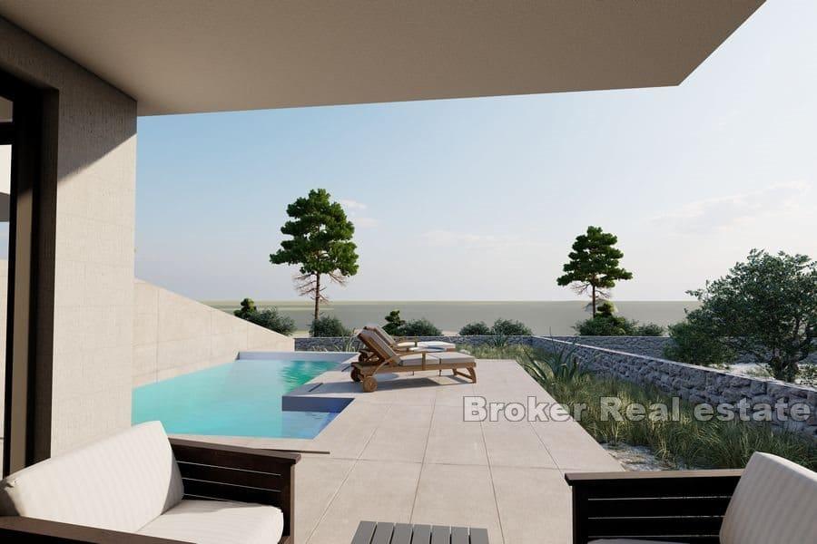 Mezonetové apartmány s bazénem a výhledem na moře