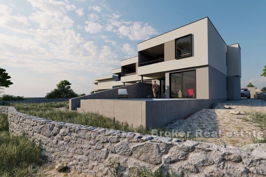 Mezonetové apartmány s bazénem a výhledem na moře