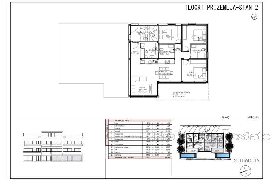 Appartement première rangée de la mer