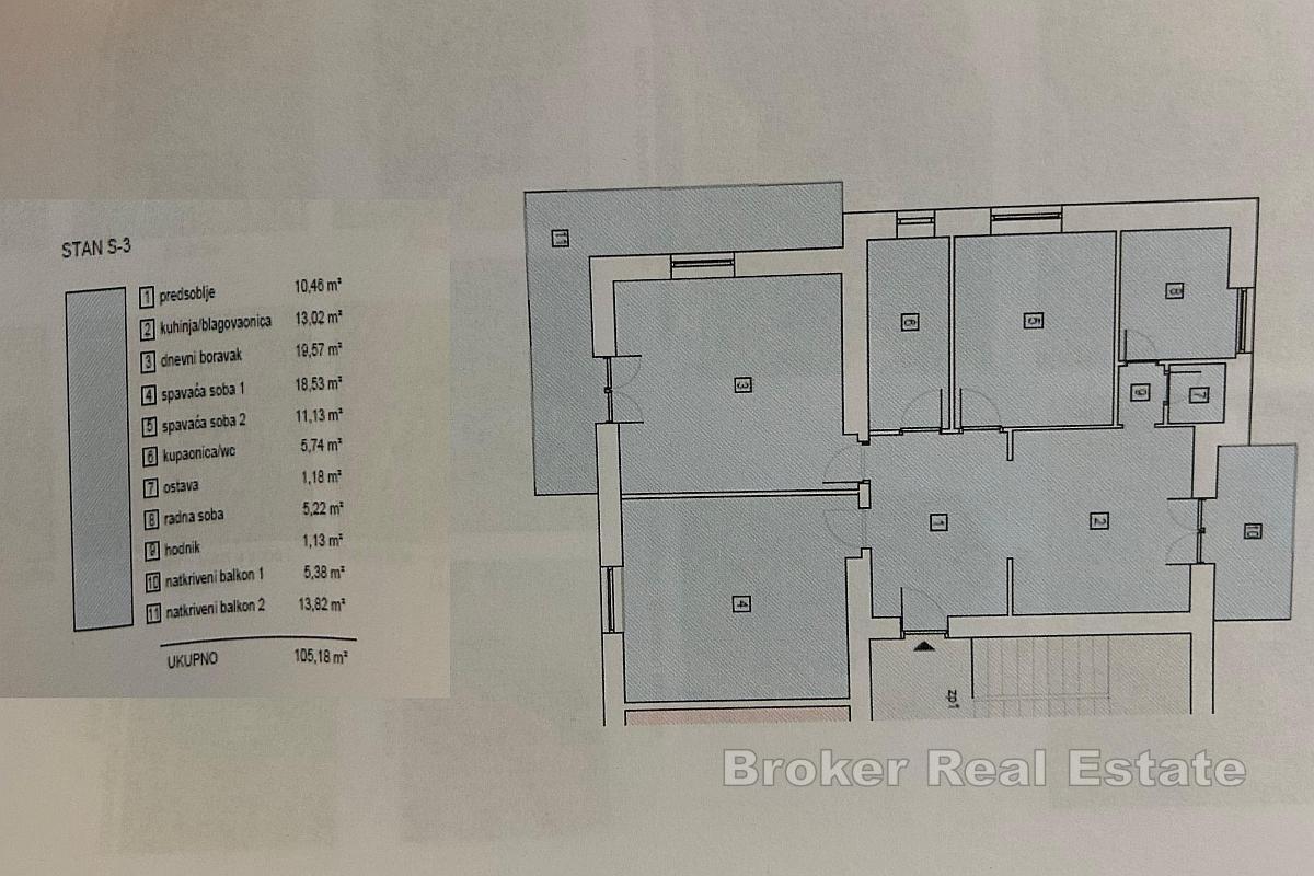 Fullt möblerad och utrustad lägenhet