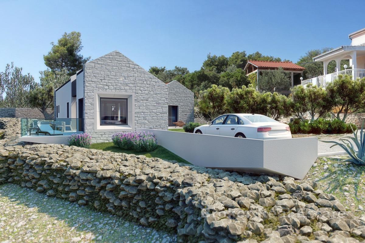 Byggmark med projekt