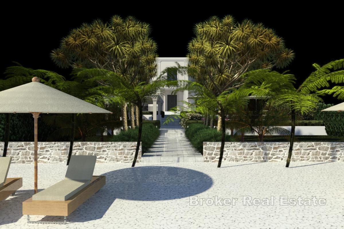 Attraktiv byggtomt vid havet, med konceptuell design