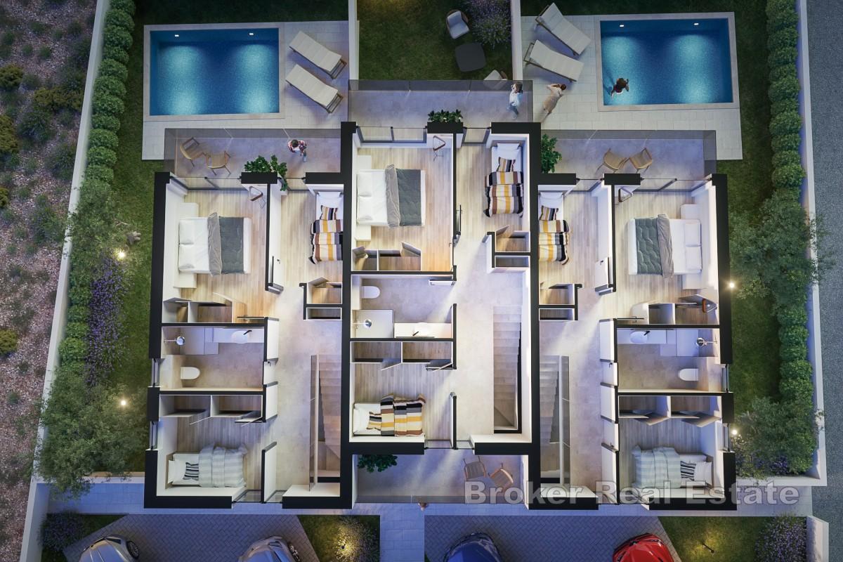 Appartement duplex moderne avec piscine près de Zadar