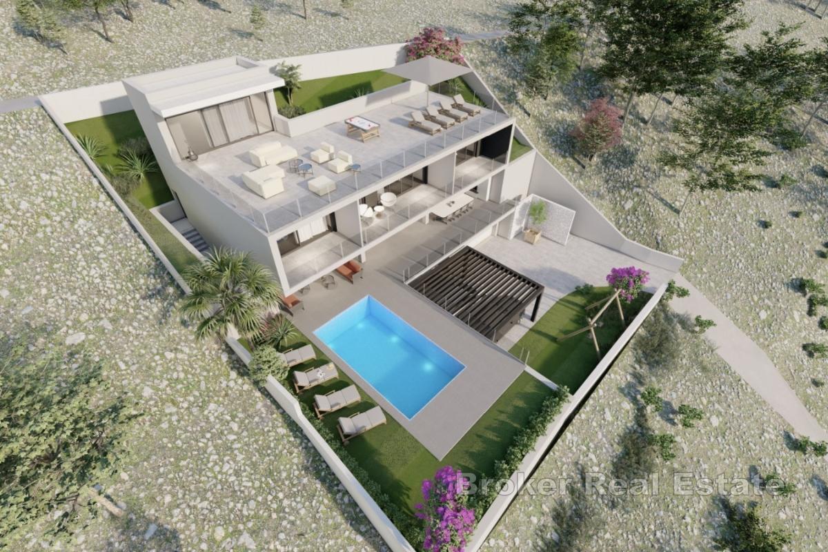 Baugrundstück mit Projekt und Meerblick