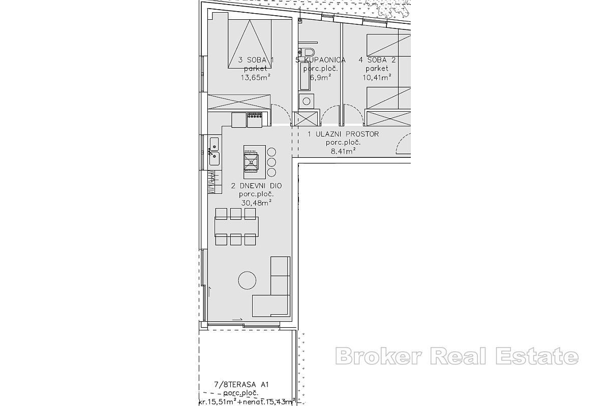Appartement T3 avec vue mer
