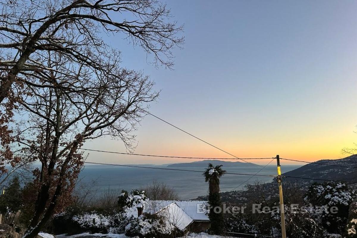 Baugrundstück mit Konzeptentwurf und Meerblick