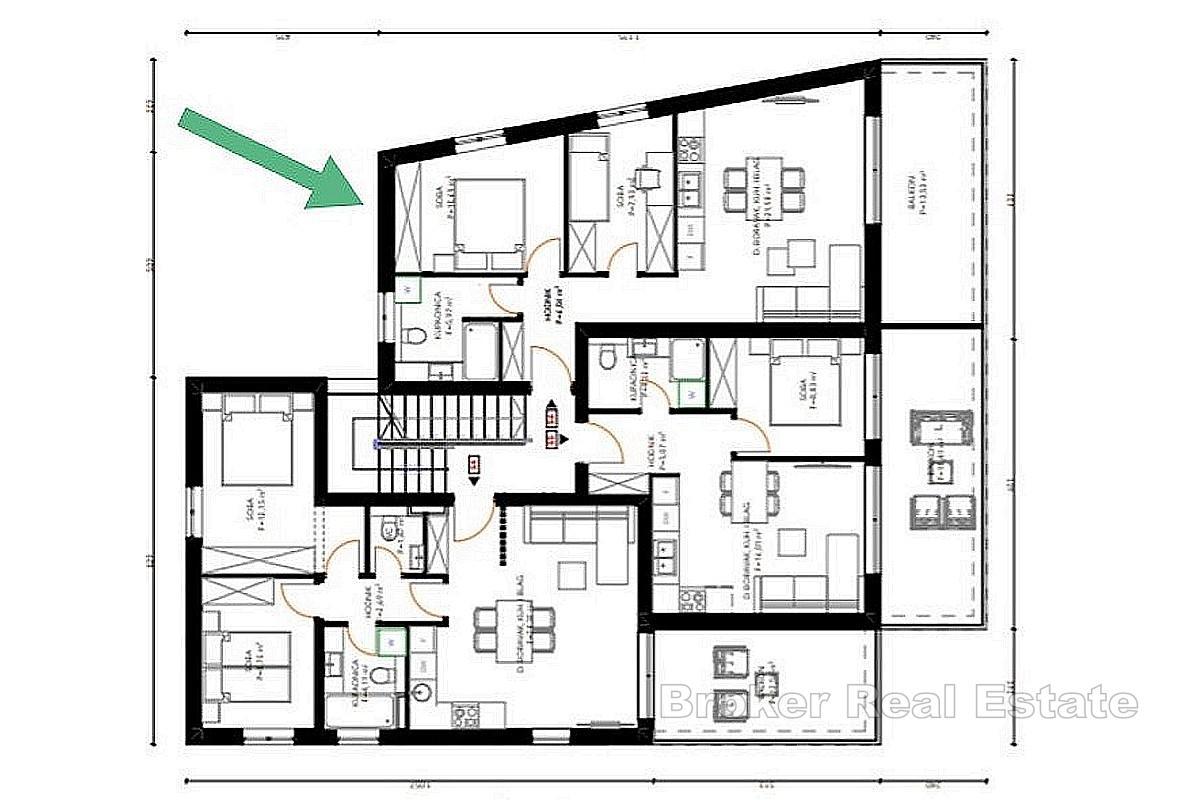 Appartamento con due camere da letto in un nuovo edificio