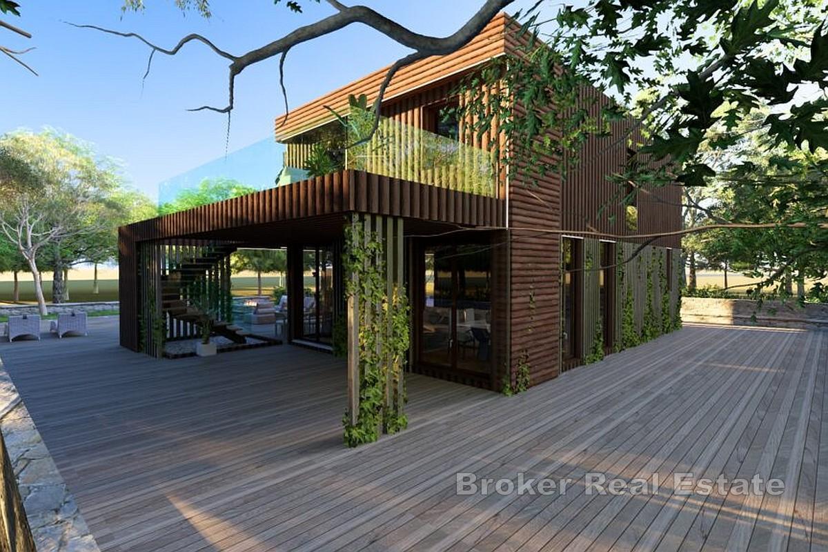 Zemljište s građevinskom dozvolom i pogledom na more