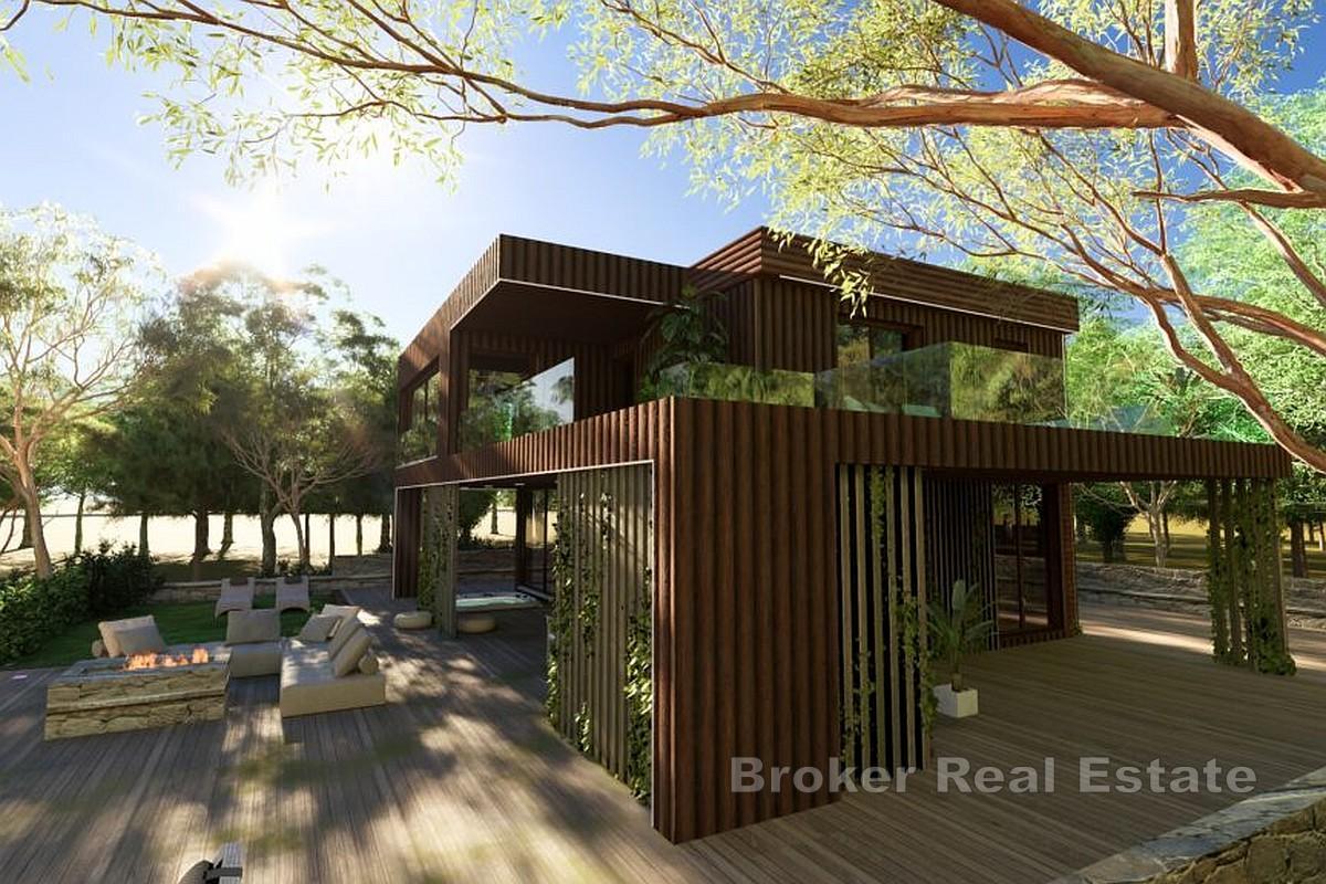 Zemljište s građevinskom dozvolom i pogledom na more