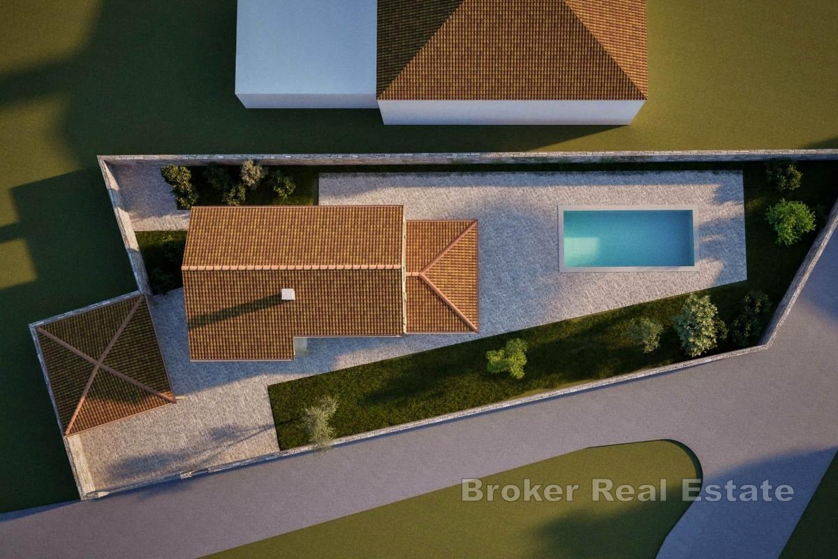 Byggmark med projekt