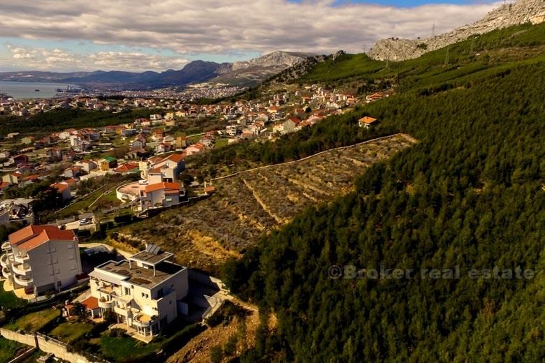 Land near Split, with beautiful views of the sea, for sale