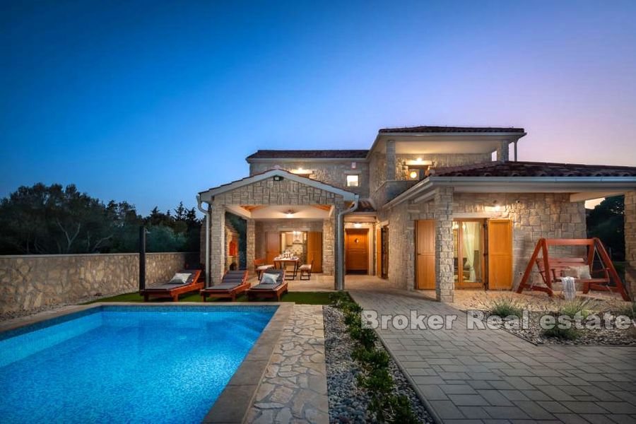 002 2016 430 island ugljan luxury stone villa with pool for sale
