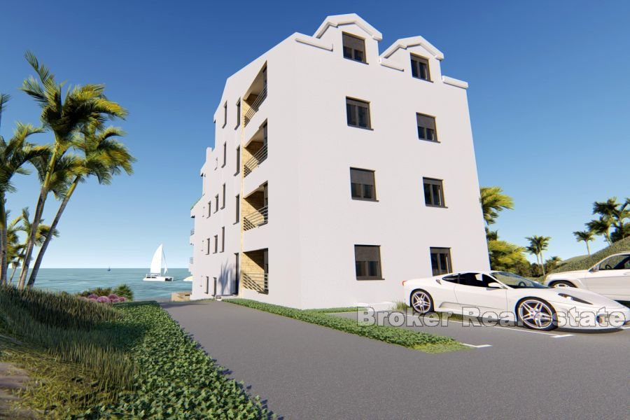 0010 2022 311 Pag villa with luxury apartments first row to the sea