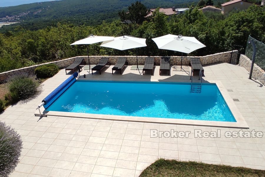 012 1021 07 Krk villa with pool and sea view for sale